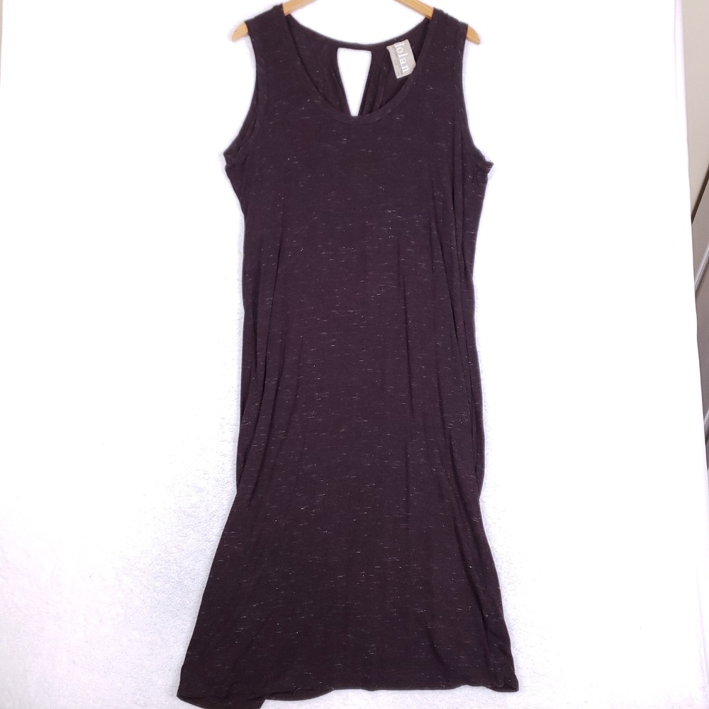 Dolan Left Coast Collection Midi Dress‎ Womens XL Brown Keyhole Space Dye Knit